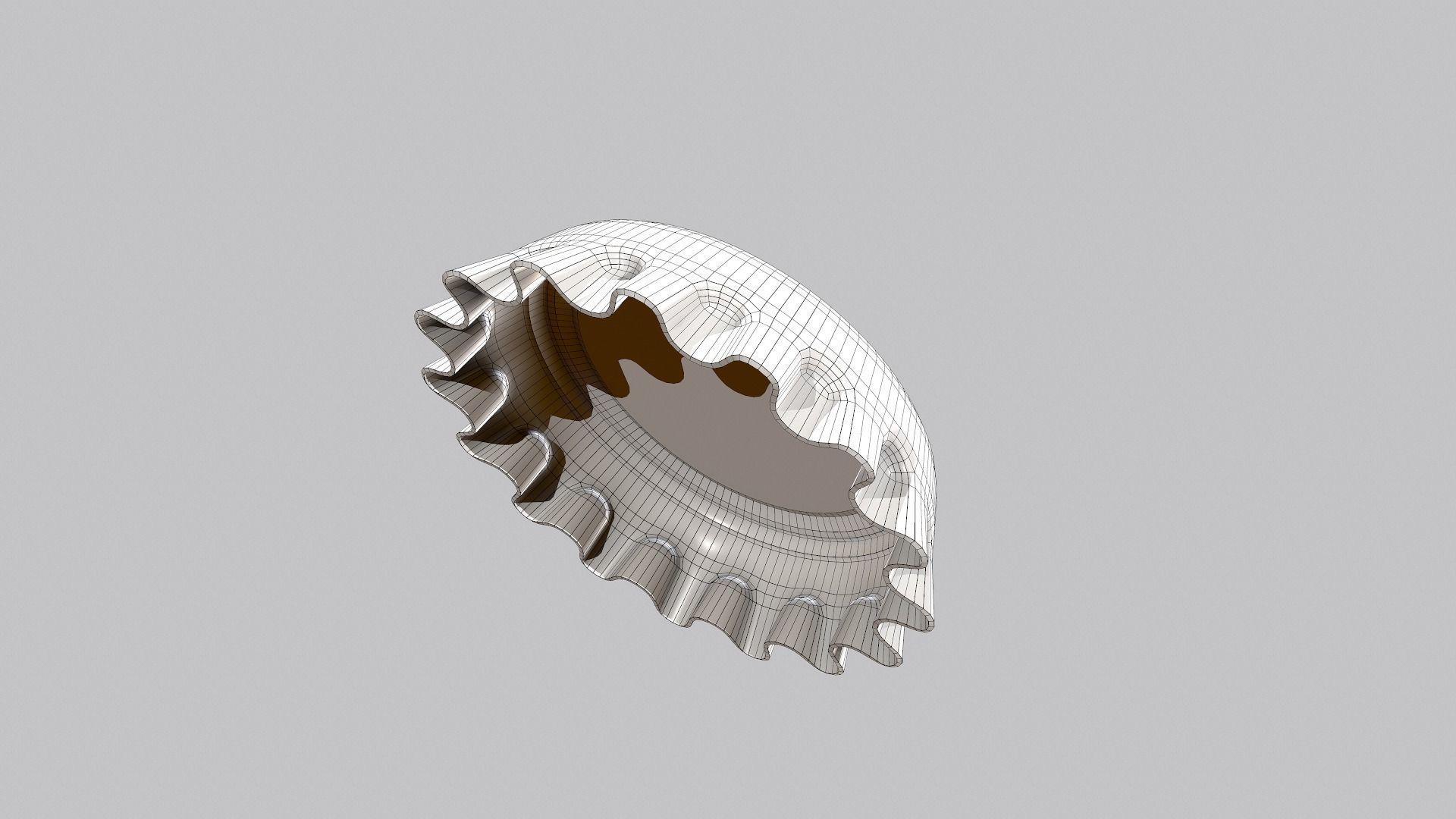 Metal Bottle Cap Low-poly 3D model_6
