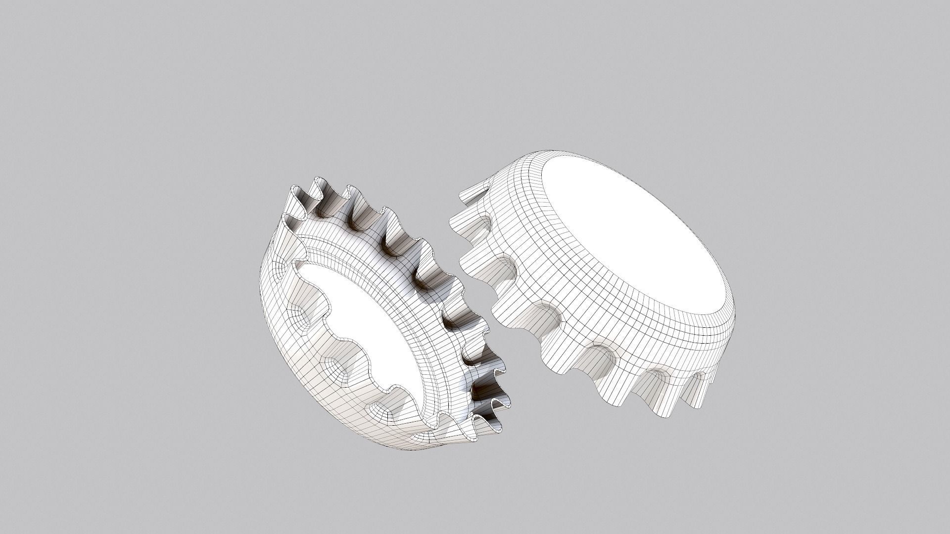 Metal Bottle Cap Low-poly 3D model_5