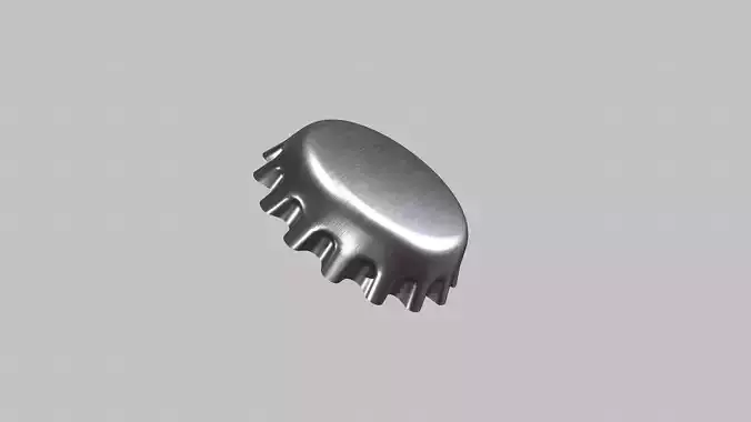 Metal Bottle Cap Low-poly 3D model