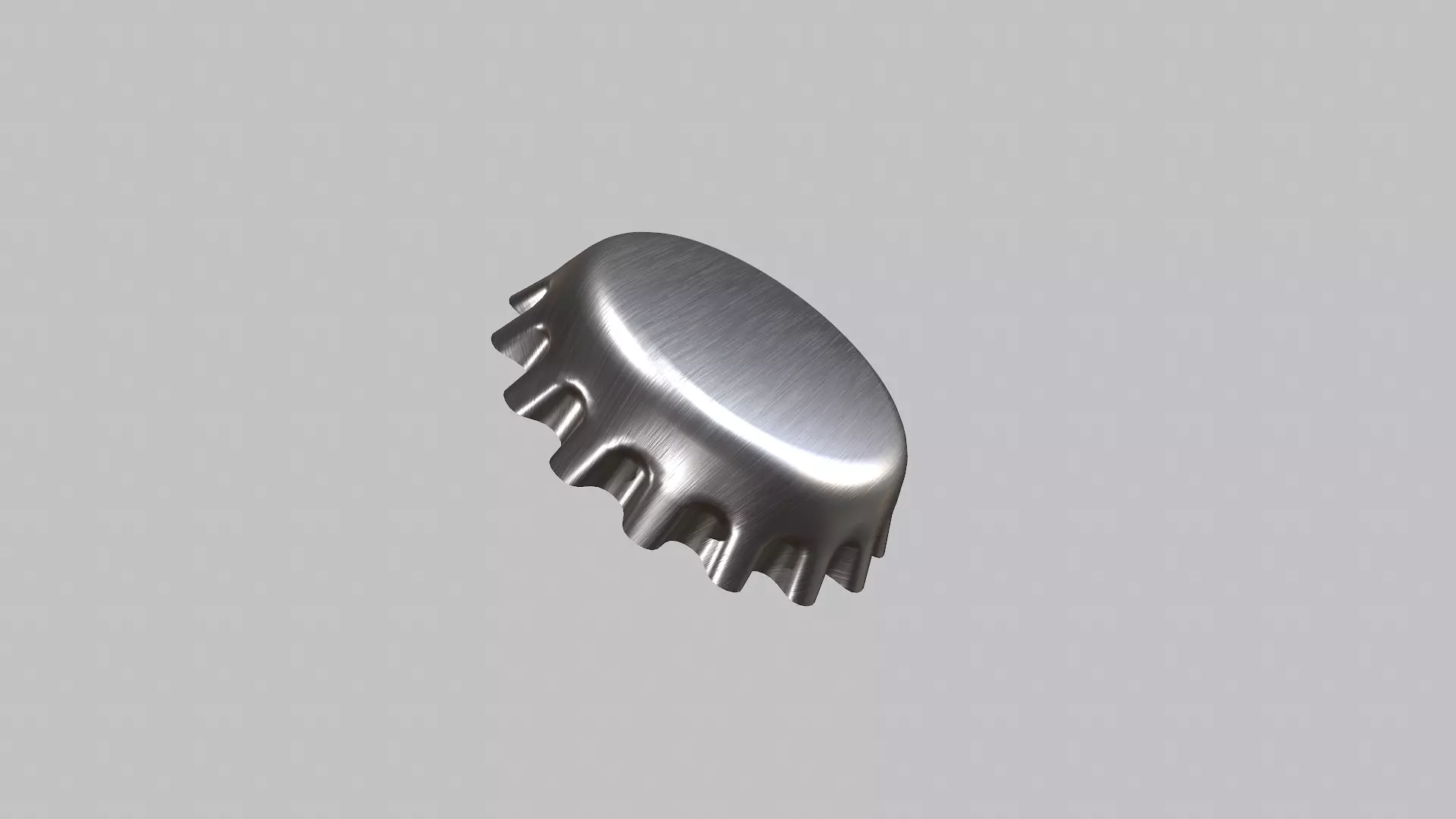 Metal Bottle Cap Low-poly 3D model_0