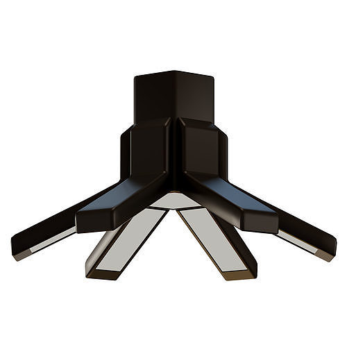 ASTER MEDIUM BLACK CEILING LAMP BY ROBERTO FAVARETTO 3D model