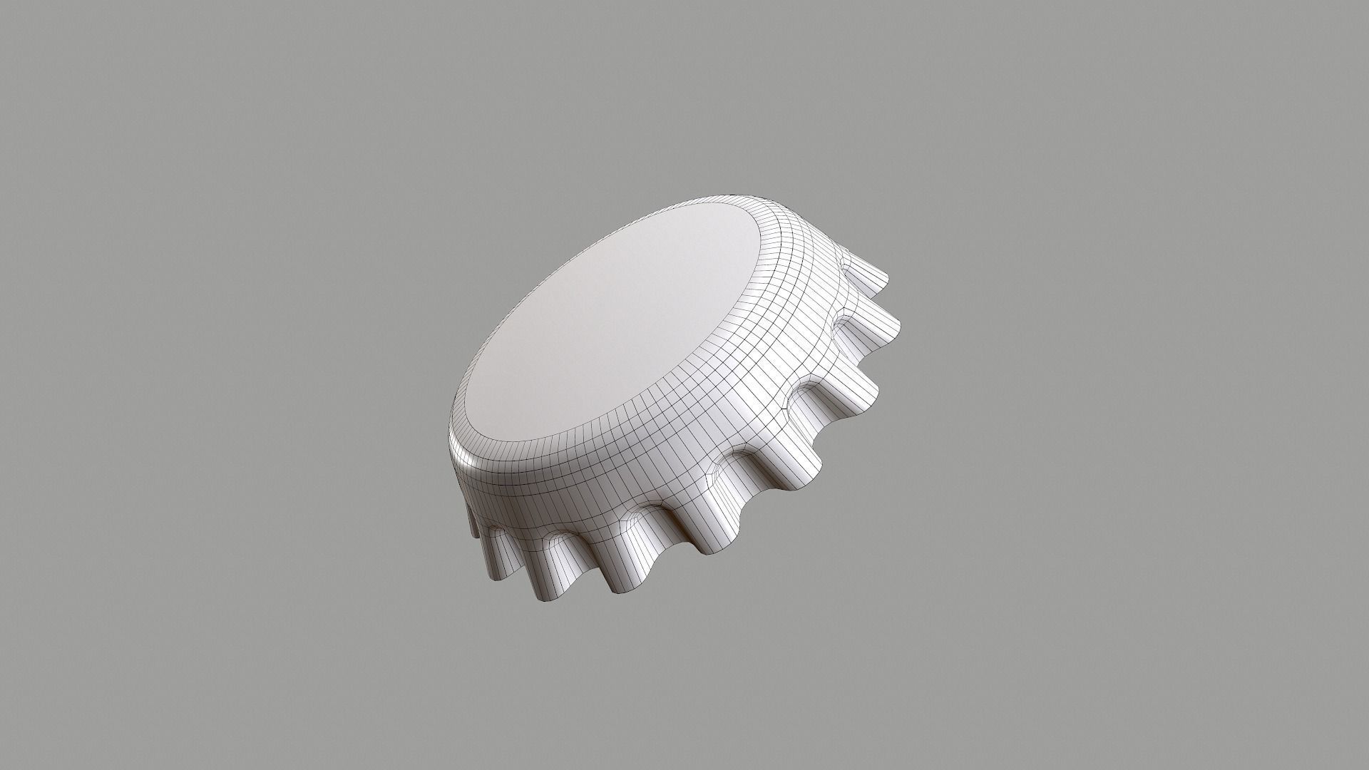 Metal Red Bottle Cap Low-poly 3D model_4