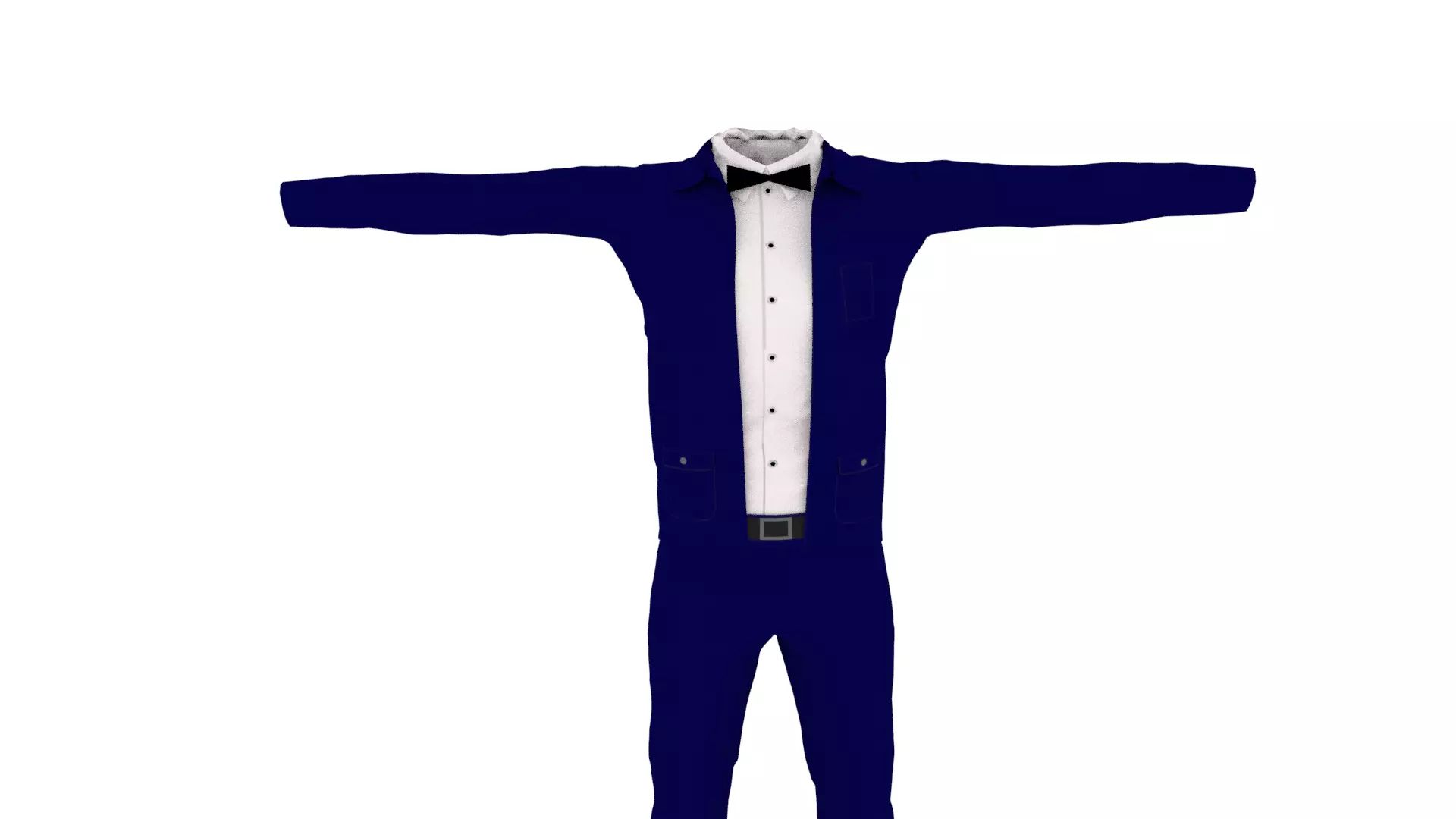 Man Suit Low-poly 3D model_0
