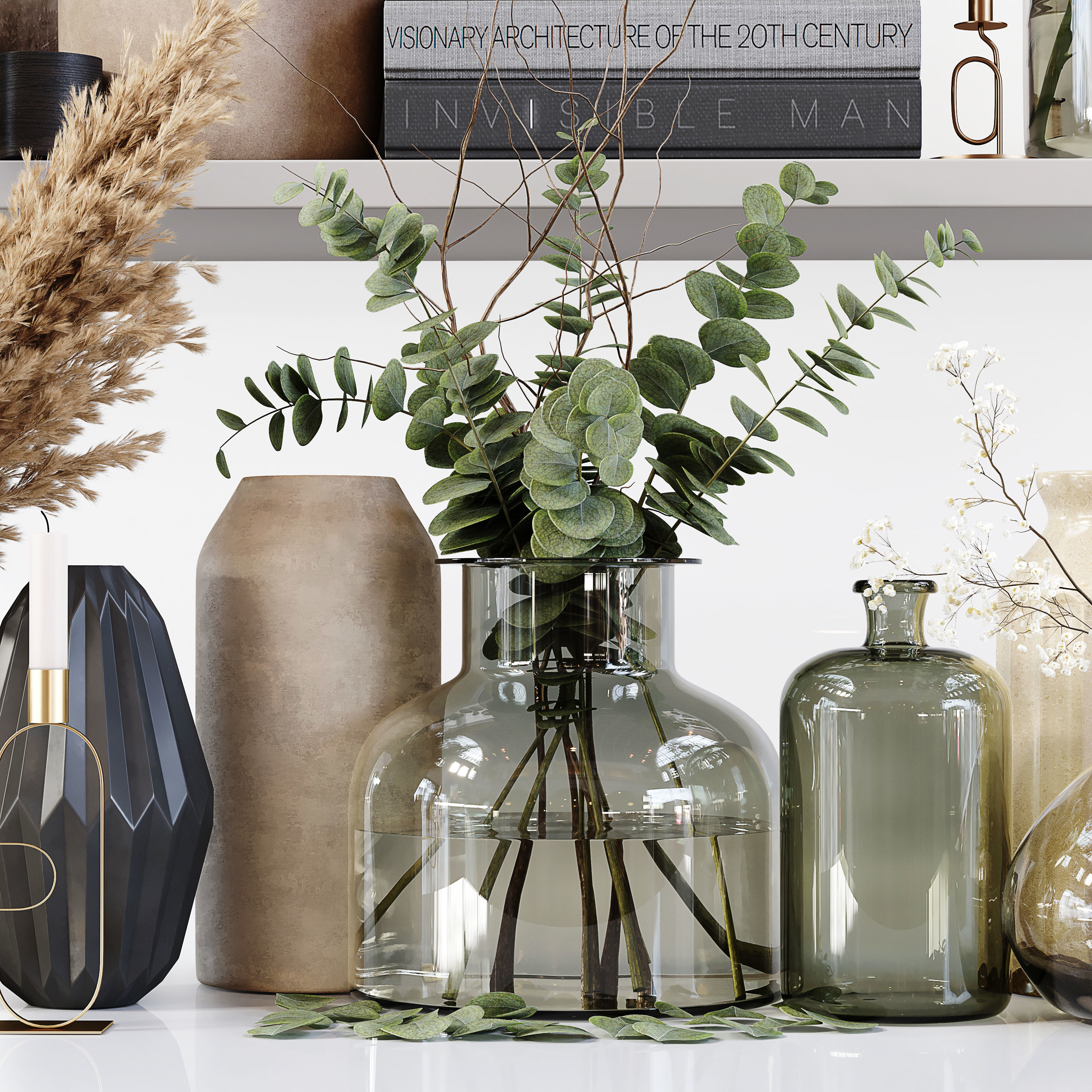 Decorative Set 189 Low-poly 3D model_10