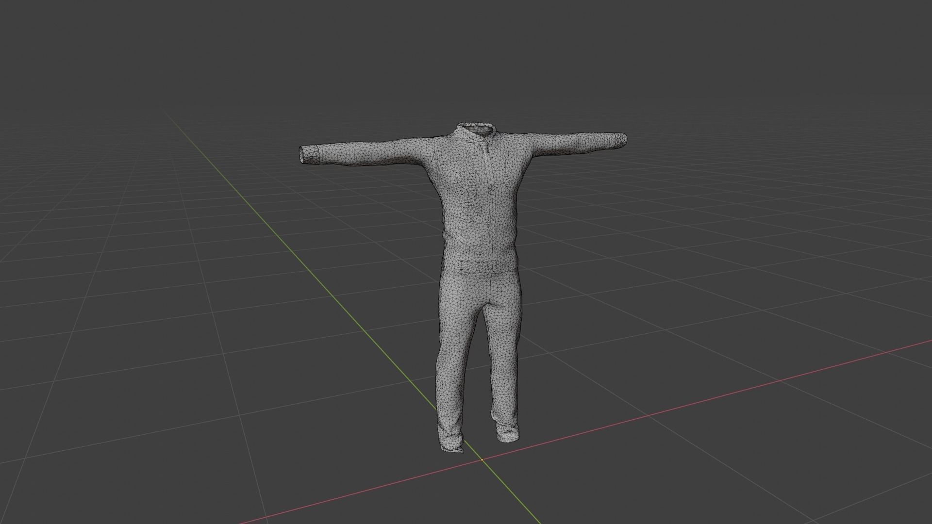 Male Suit Low-poly 3D model_6