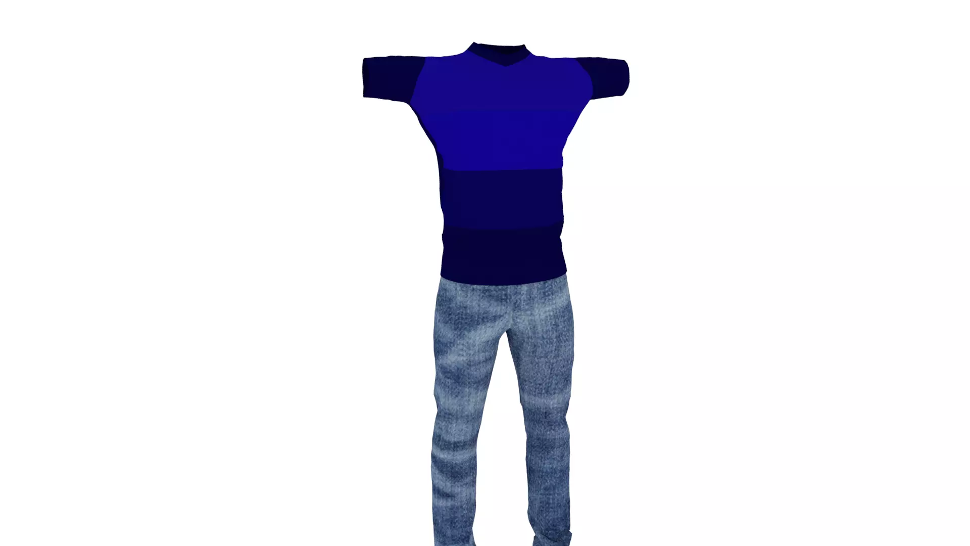 Man Clothing Low-poly 3D model_0