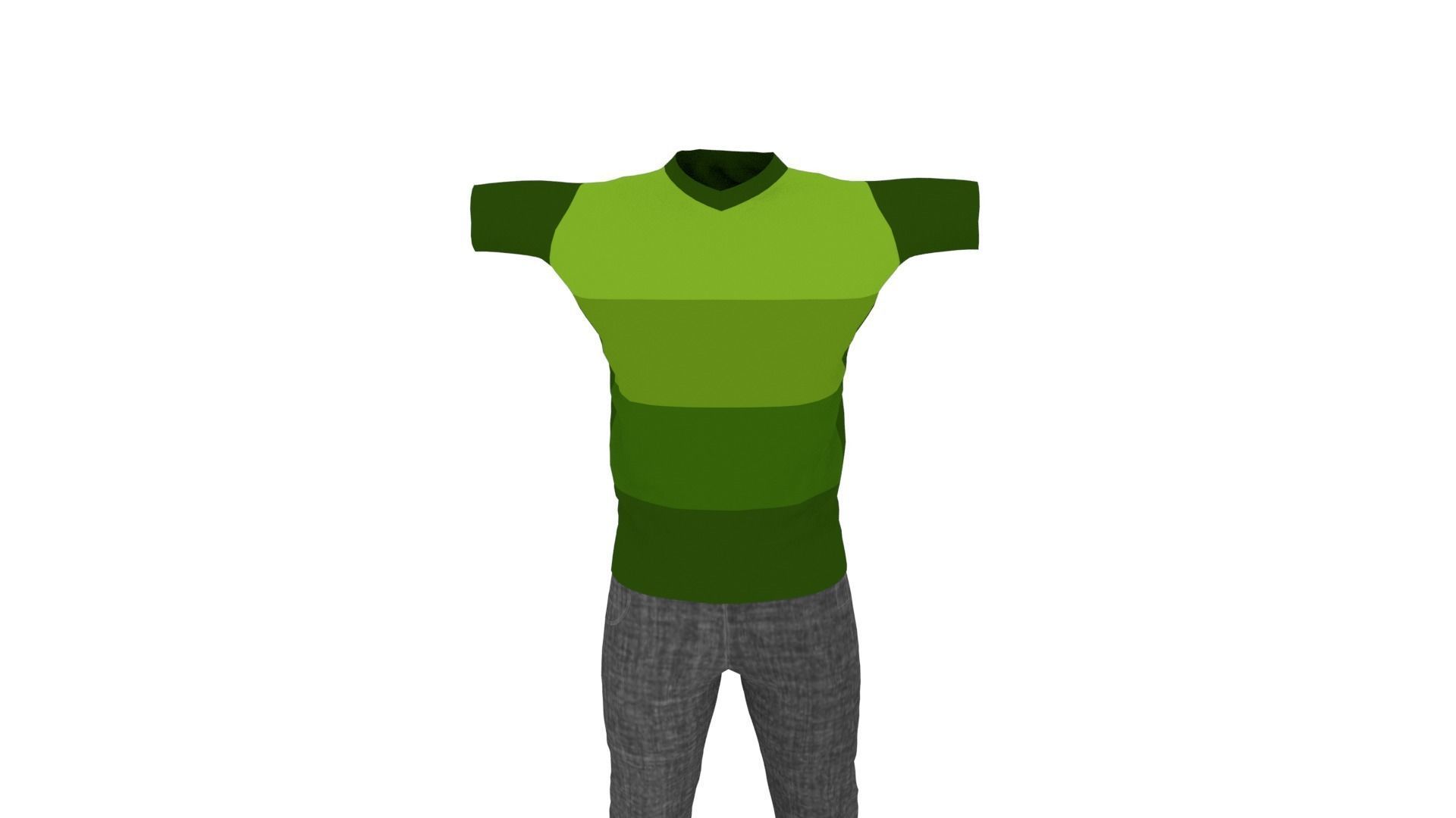 Man Clothing Low-poly 3D model_5