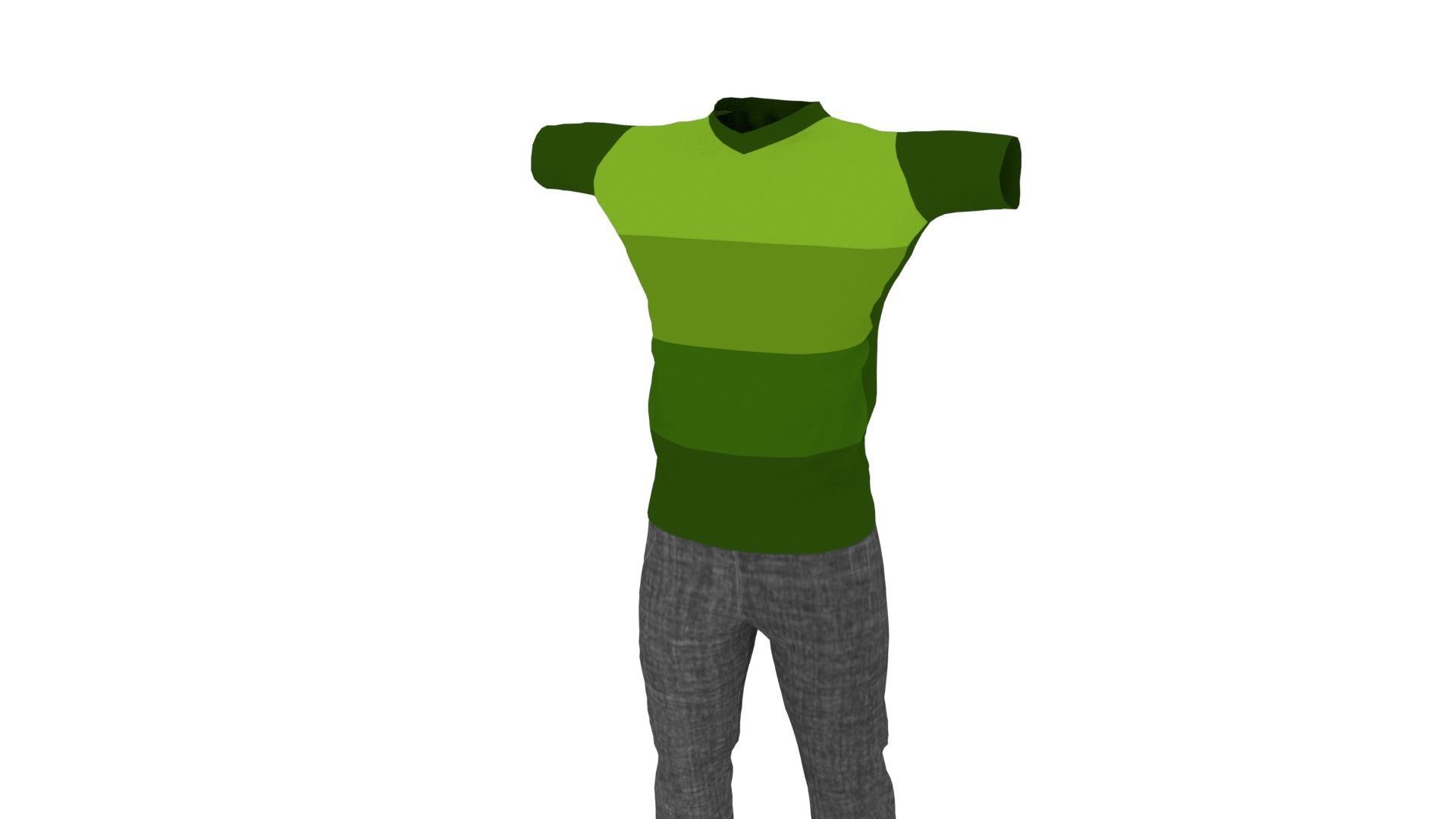 Man Clothing Low-poly 3D model_2