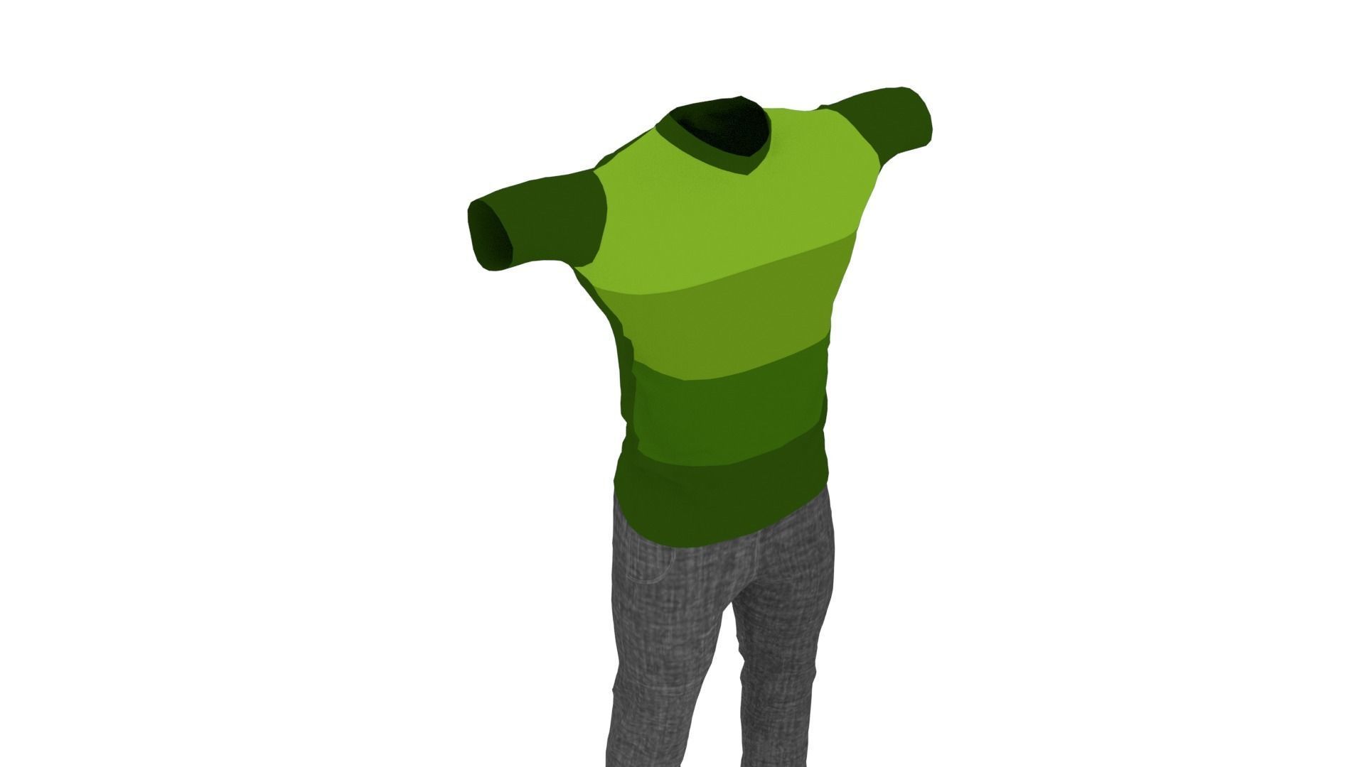 Man Clothing Low-poly 3D model_4