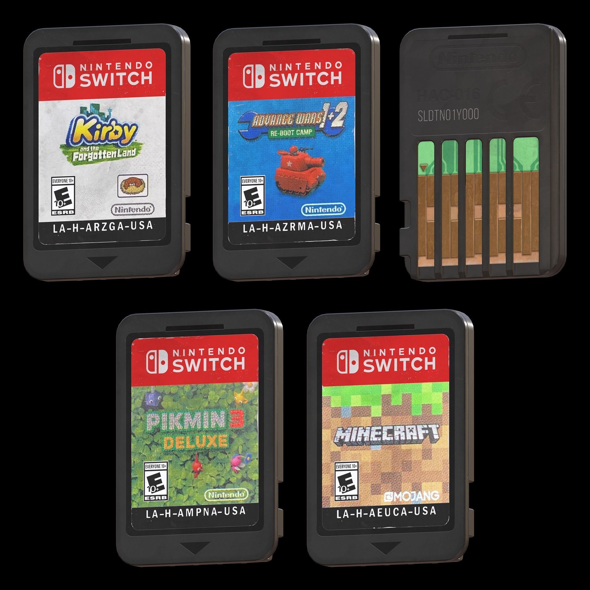 Nintendo Switch Game Cartridges Low-poly 3D model_2