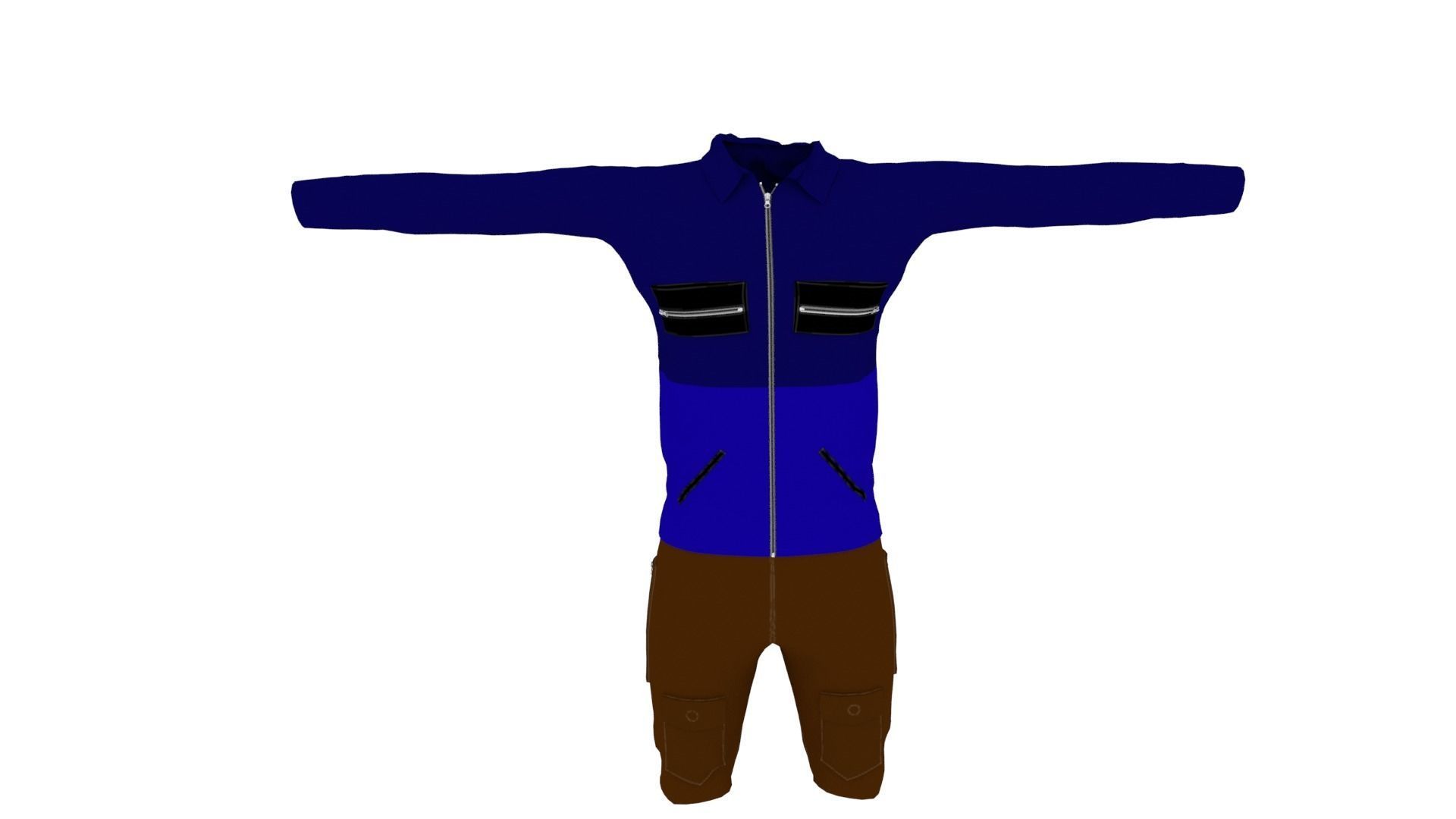 Man Clothing Low-poly 3D model_3