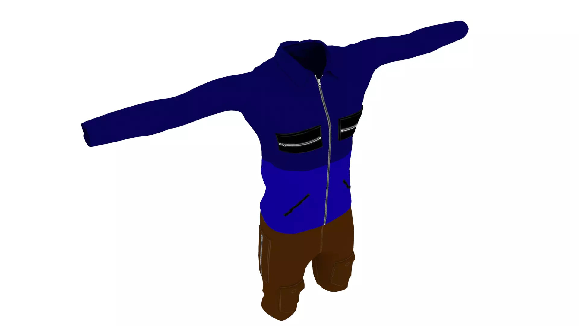 Man Clothing Low-poly 3D model_0