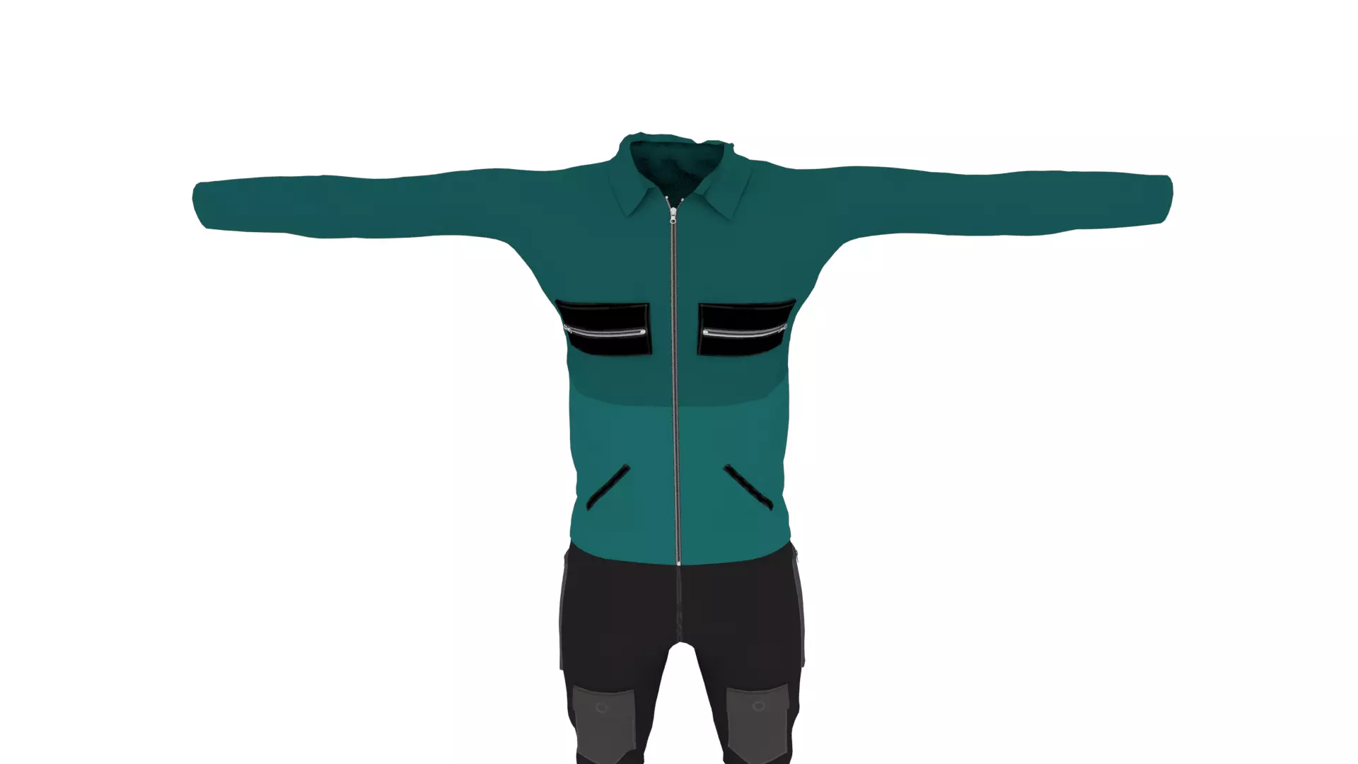 Man Clothing Low-poly 3D model_0