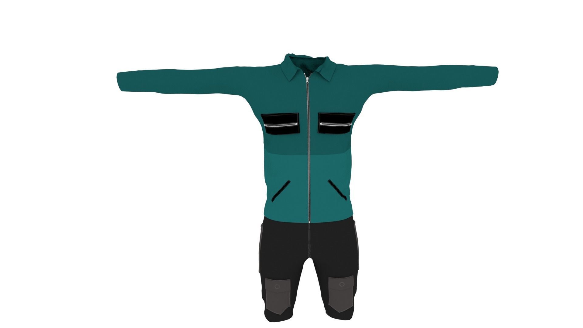 Man Clothing Low-poly 3D model_3