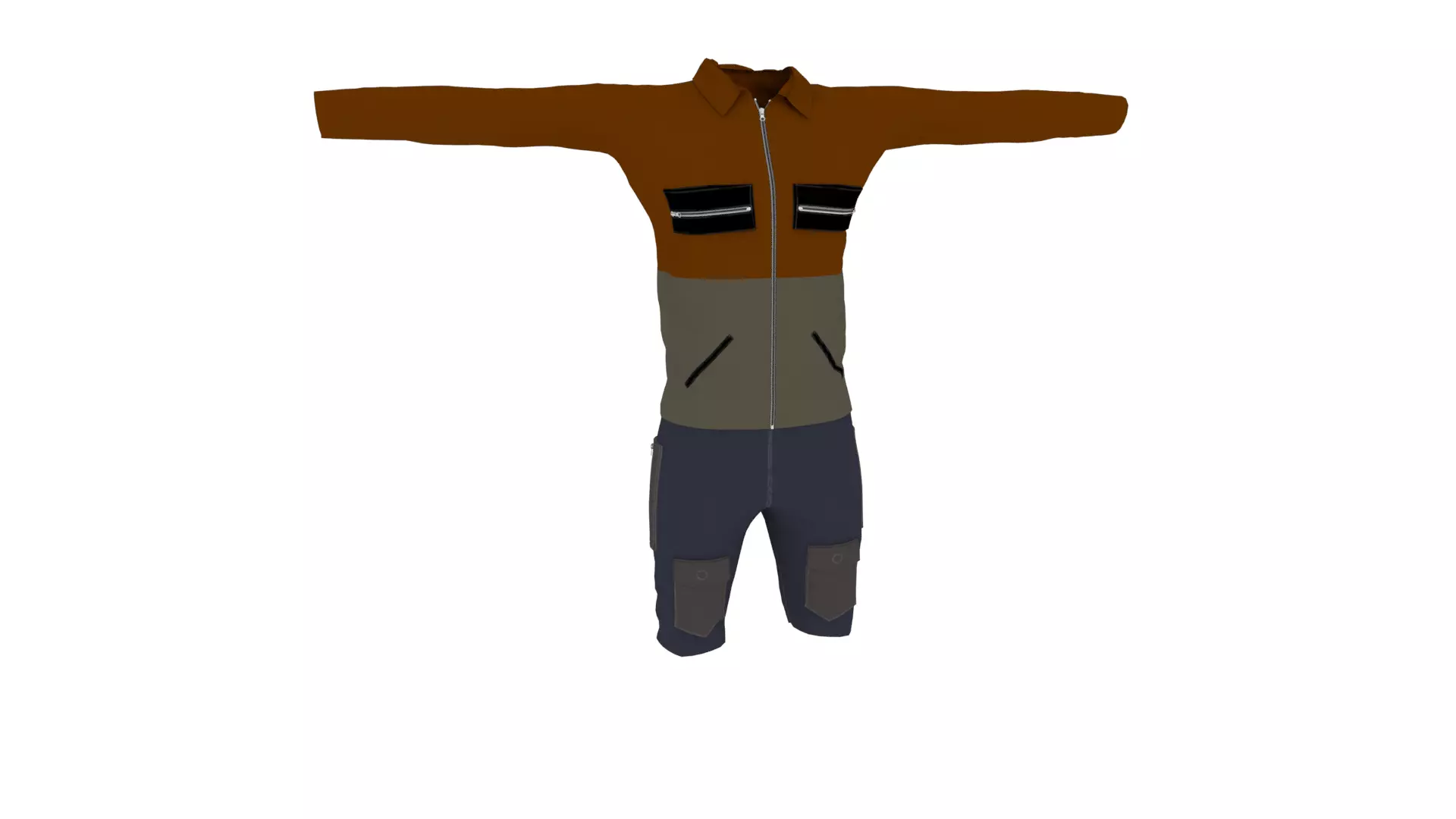 Man Clothing Low-poly 3D model_0