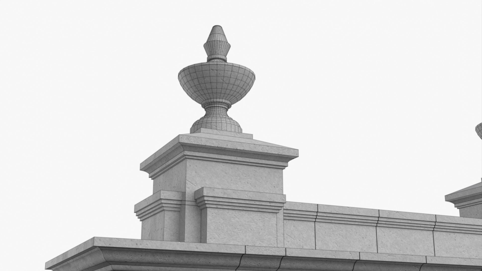 Textured Single Classic Arch 019 3D model_2