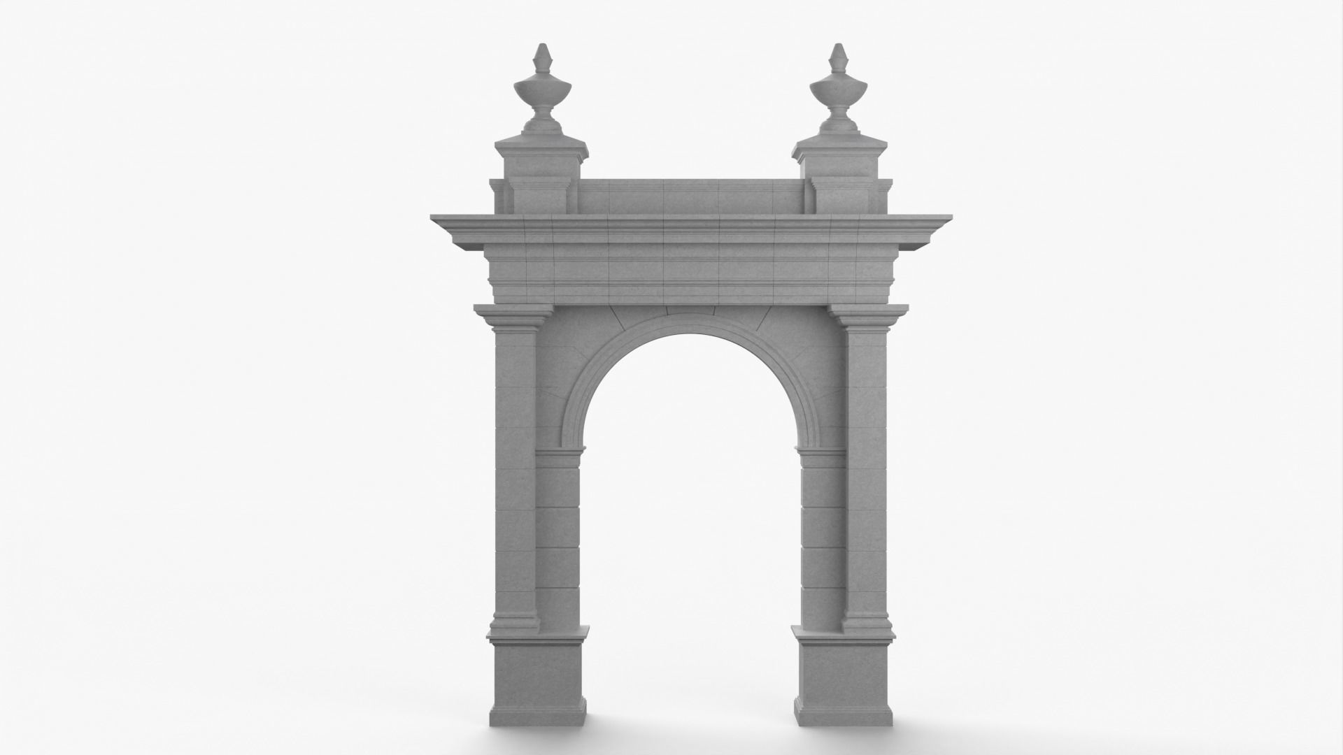 Textured Single Classic Arch 019 3D model_6
