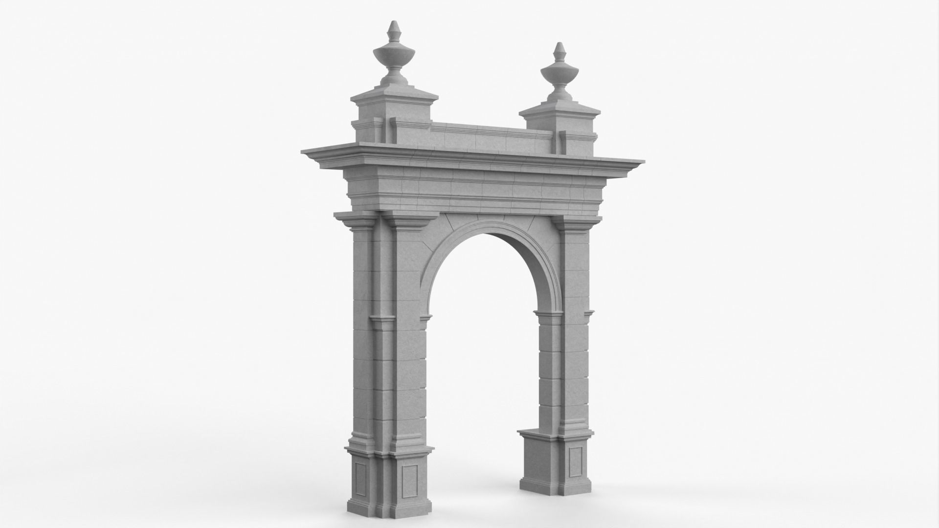 Textured Single Classic Arch 019 3D model_4