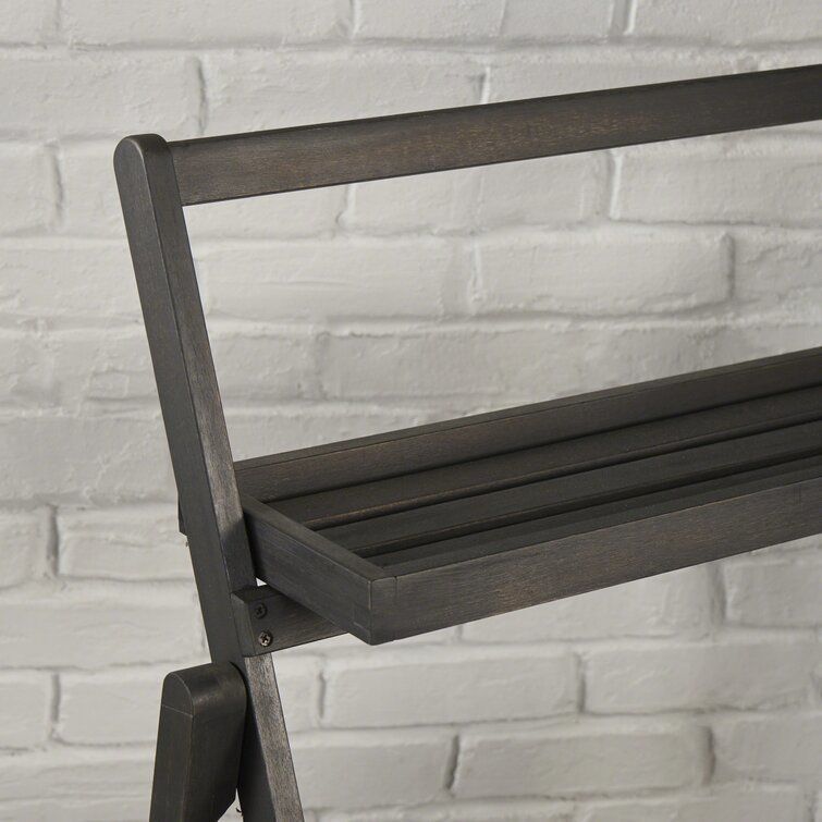 Fenimore Rectangle Multi-tiered Acacia Plant Stand 3D model_8