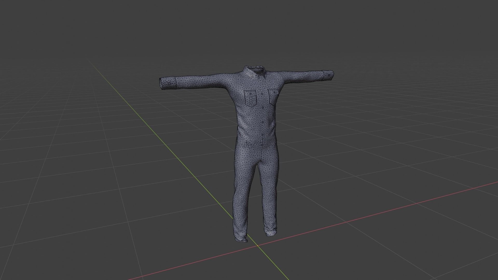 Clothing Low-poly 3D model_6