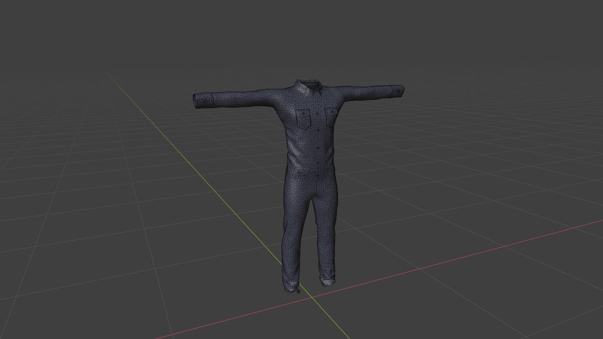 Outfit Low-poly 3D model_6