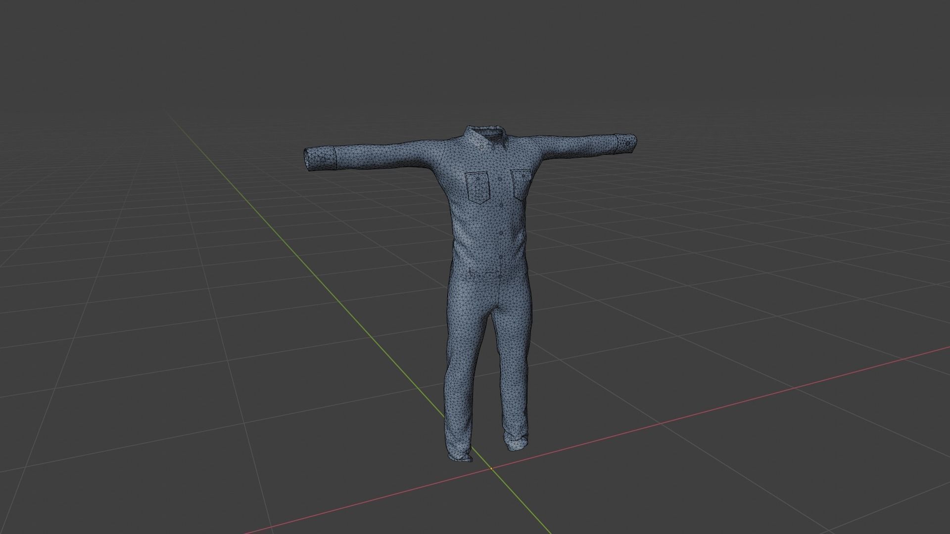 Outfit Low-poly 3D model_6