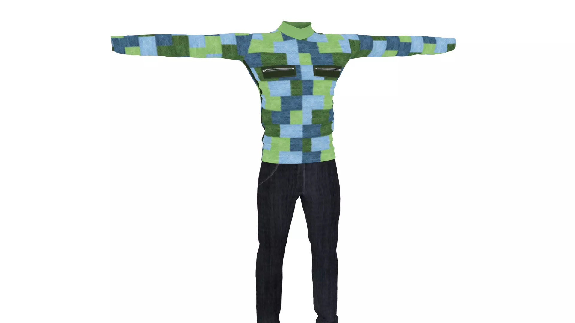 Outfit Low-poly 3D model_0