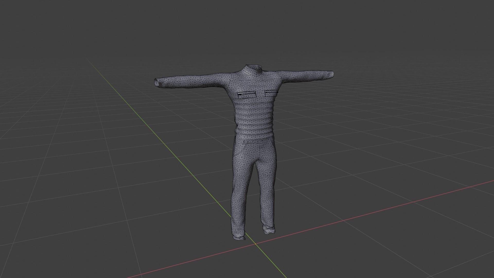 Outfit Low-poly 3D model_6