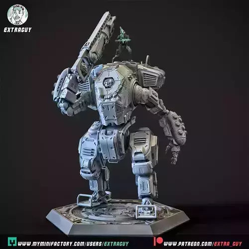 A Robot and His Big Robot 100mm 3D print model