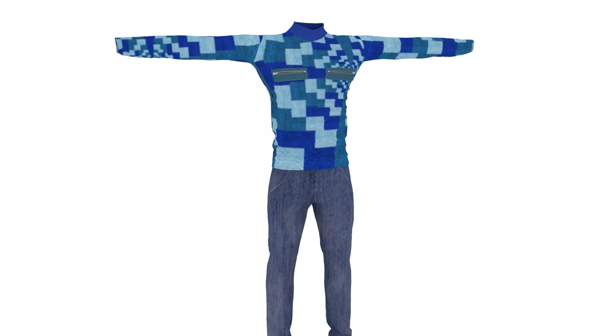 Outfit Low-poly 3D model_0