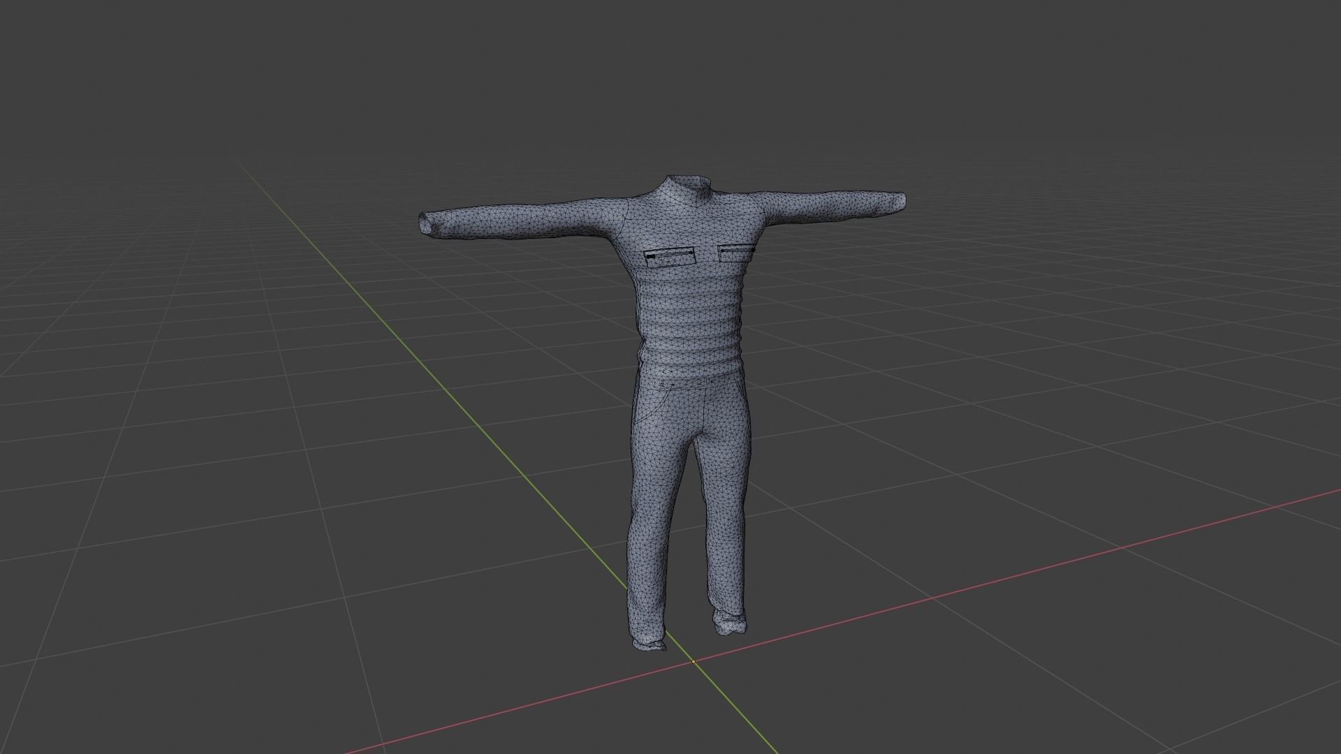 Outfit Low-poly 3D model_6