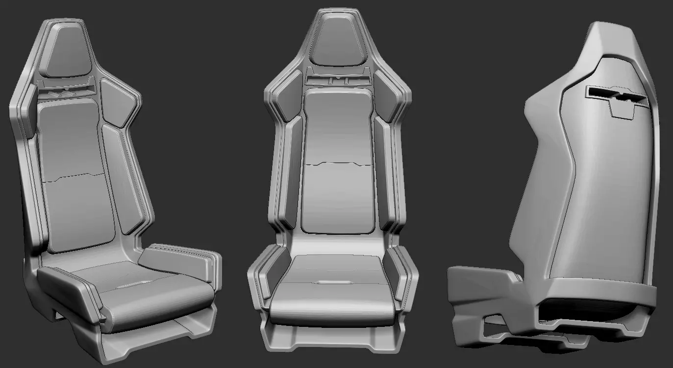 Racing seat 3D print model_0