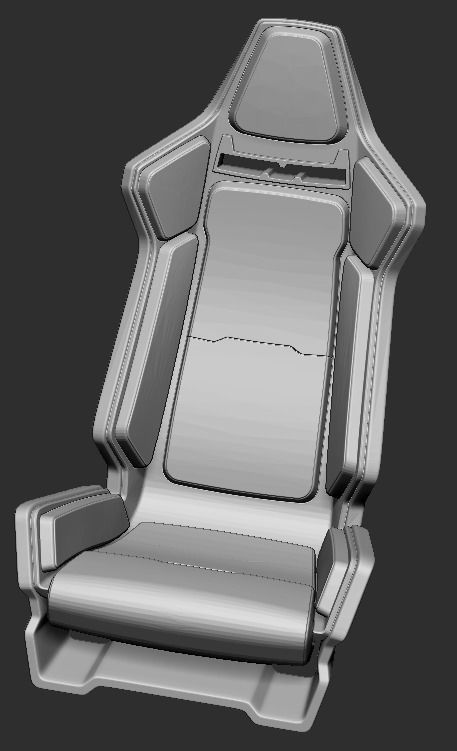 Racing seat 3D print model_3