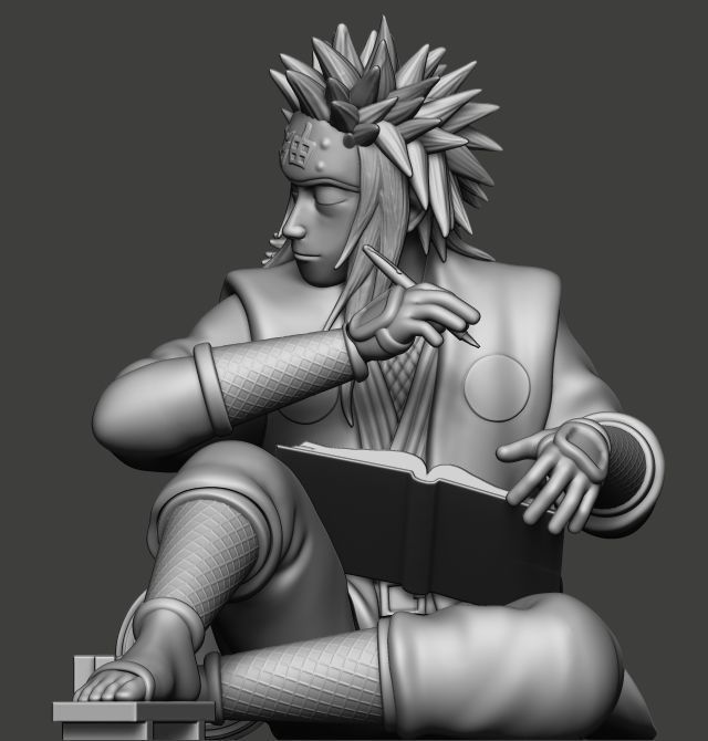 Naruto and jiraiya  3D print model_3