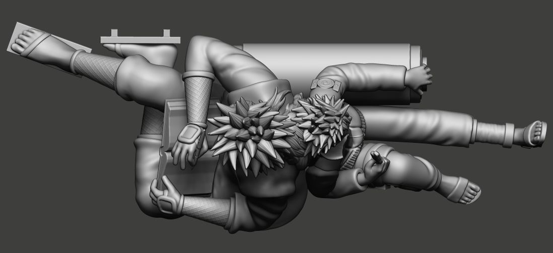 Naruto and jiraiya  3D print model_7