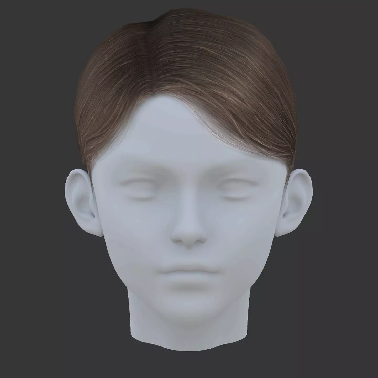 3D Polygon Hair for game Low-poly 3D model -v2 Low-poly 3D model