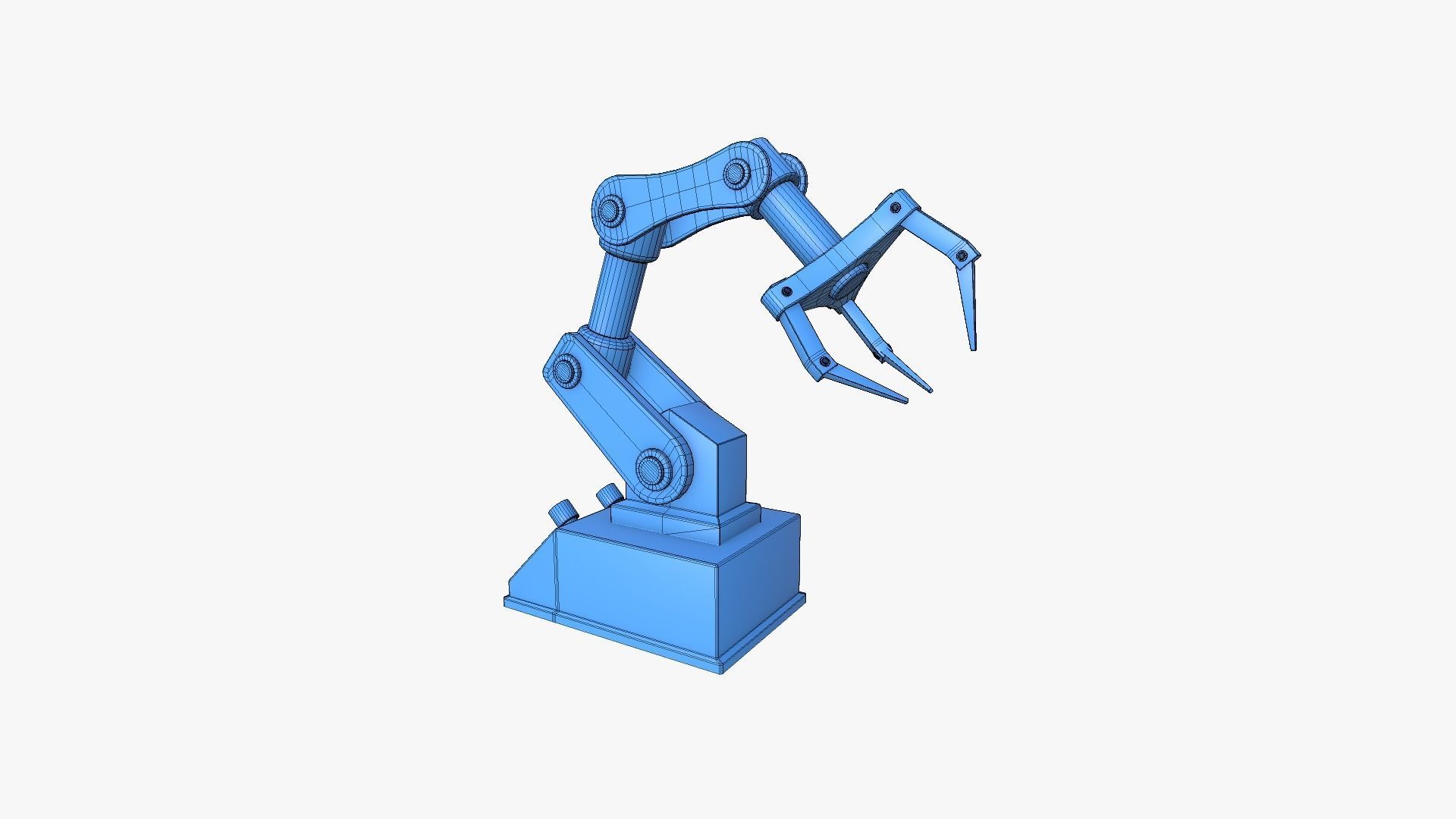 Robotic Hand A10 Copper - Machinery Industrial Design Low-poly 3D model_16