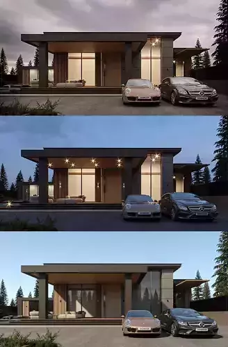 Ourdoor Villa Exterior Scene