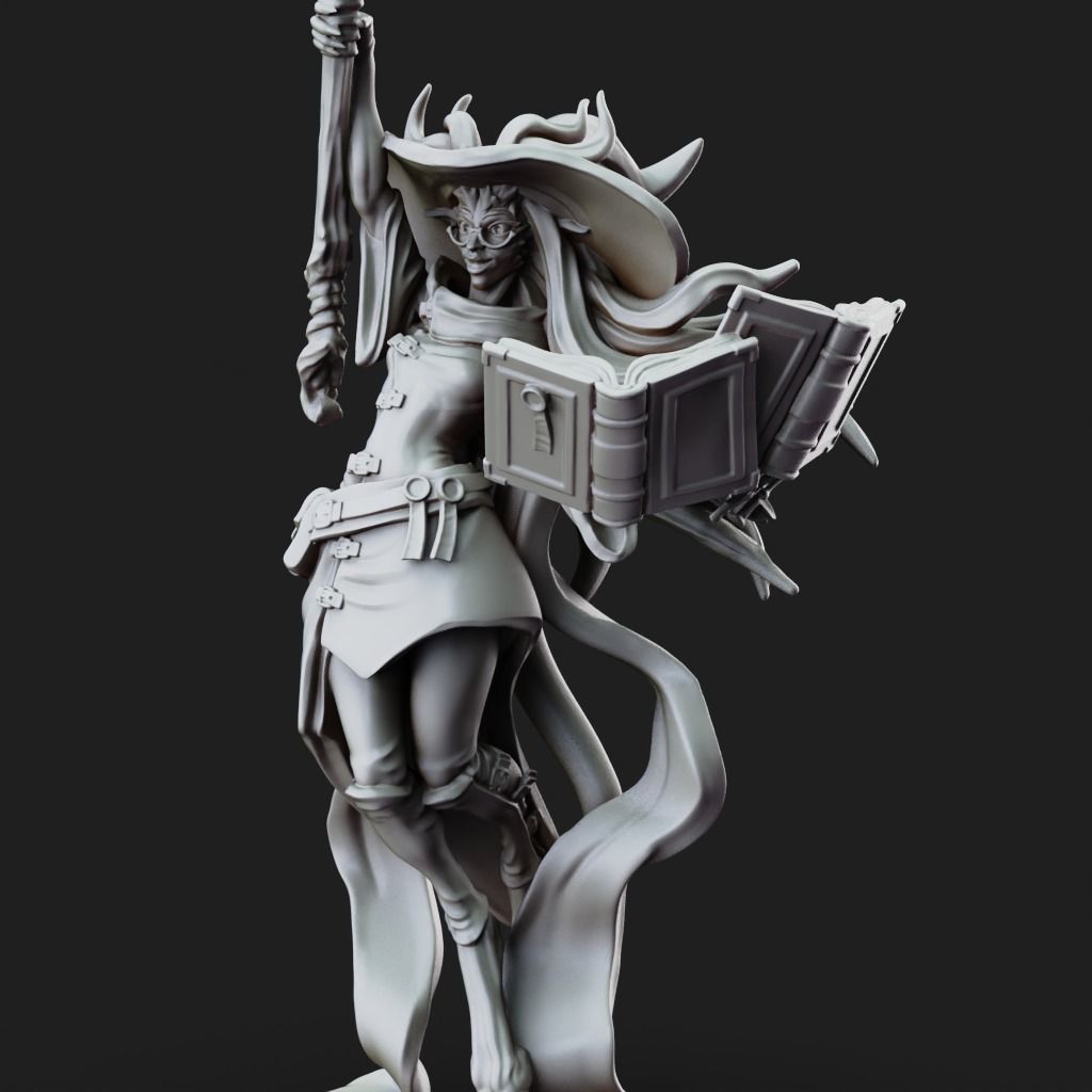 High Mage - 3D Printable TTRPG - PRESUPPORTED - 32mm Scale 3D print model_10