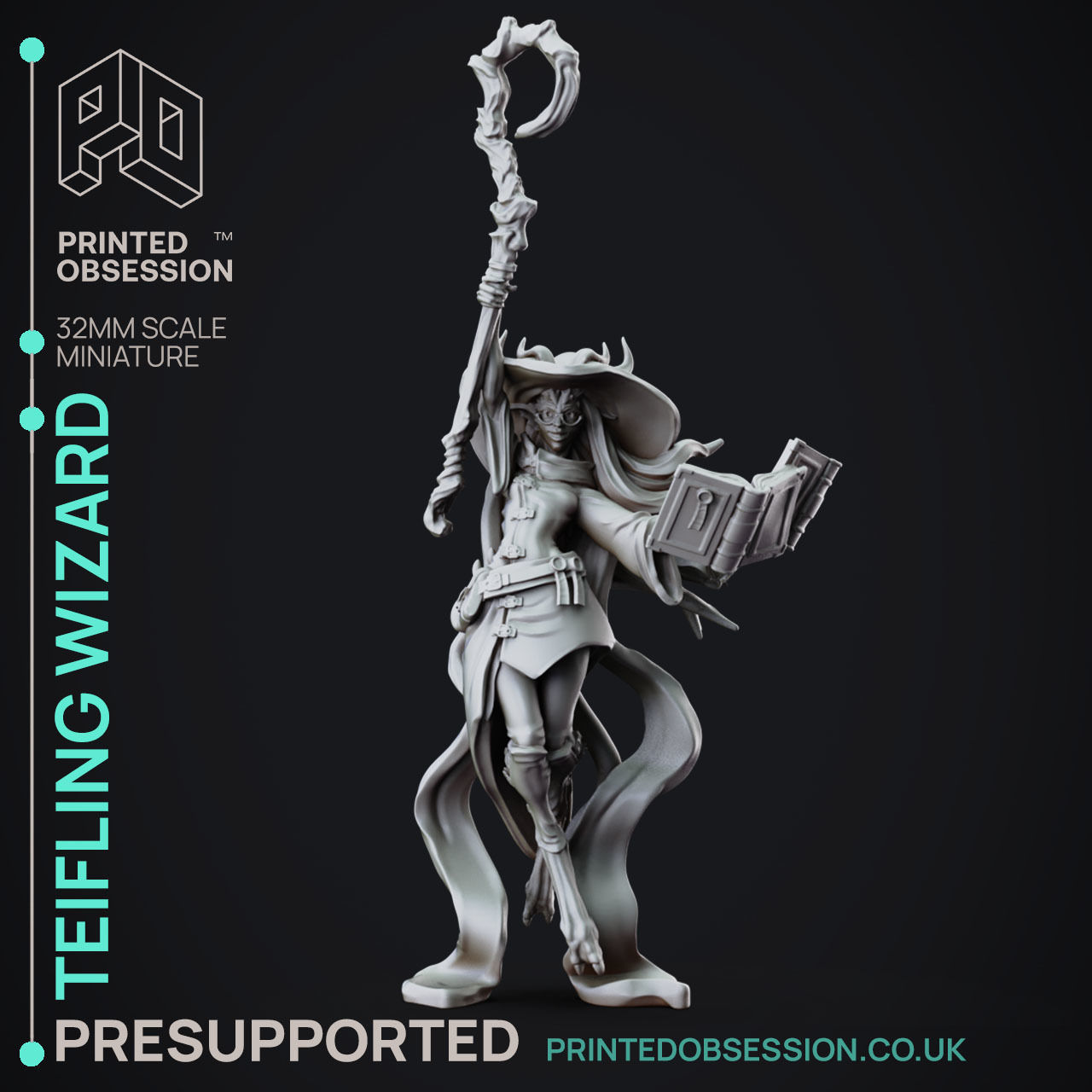 High Mage - 3D Printable TTRPG - PRESUPPORTED - 32mm Scale 3D print model_4