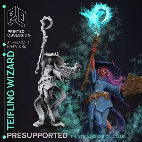 High Mage - 3D Printable TTRPG - PRESUPPORTED - 32mm Scale 3D print model