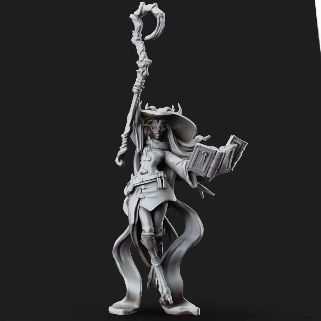 High Mage - 3D Printable TTRPG - PRESUPPORTED - 32mm Scale 3D print model_7
