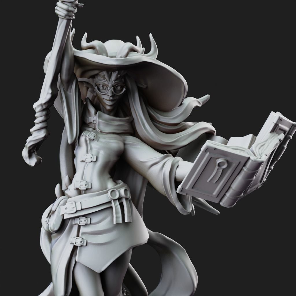 High Mage - 3D Printable TTRPG - PRESUPPORTED - 32mm Scale 3D print model_8