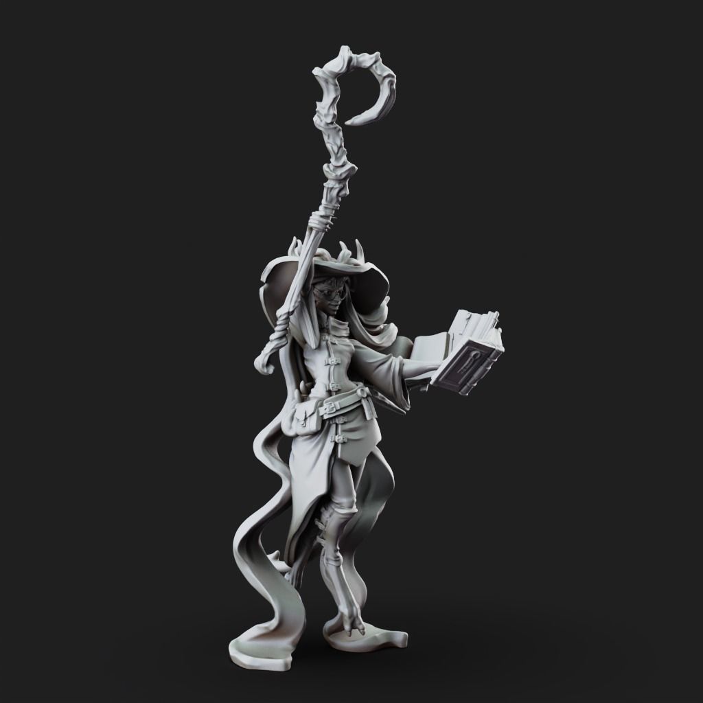 High Mage - 3D Printable TTRPG - PRESUPPORTED - 32mm Scale 3D print model_5