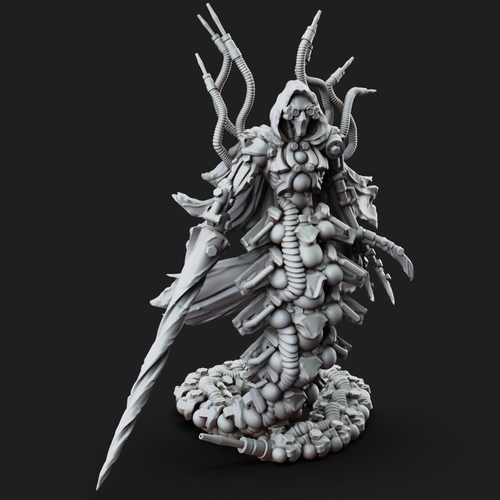 Warforged Assassin - 3D Printable TTRPG - PRESUPPORTED - 32mm 3D print model_5