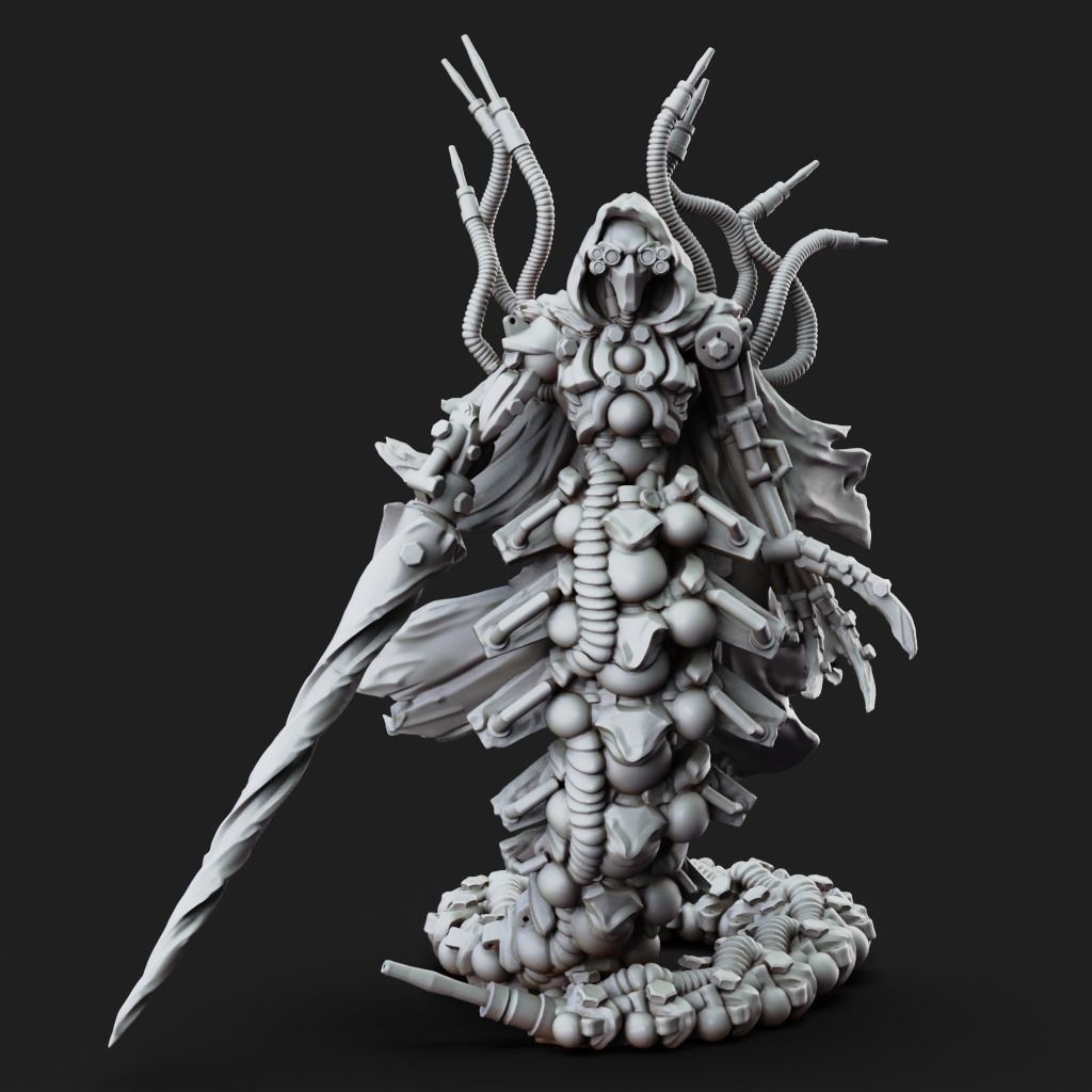 Warforged Assassin - 3D Printable TTRPG - PRESUPPORTED - 32mm 3D print model_8