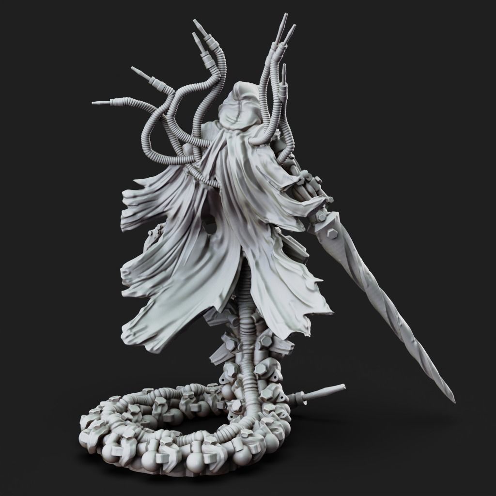 Warforged Assassin - 3D Printable TTRPG - PRESUPPORTED - 32mm 3D print model_7