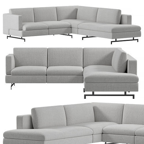 Jeremy sectional sofa by Natuzzi 3D model