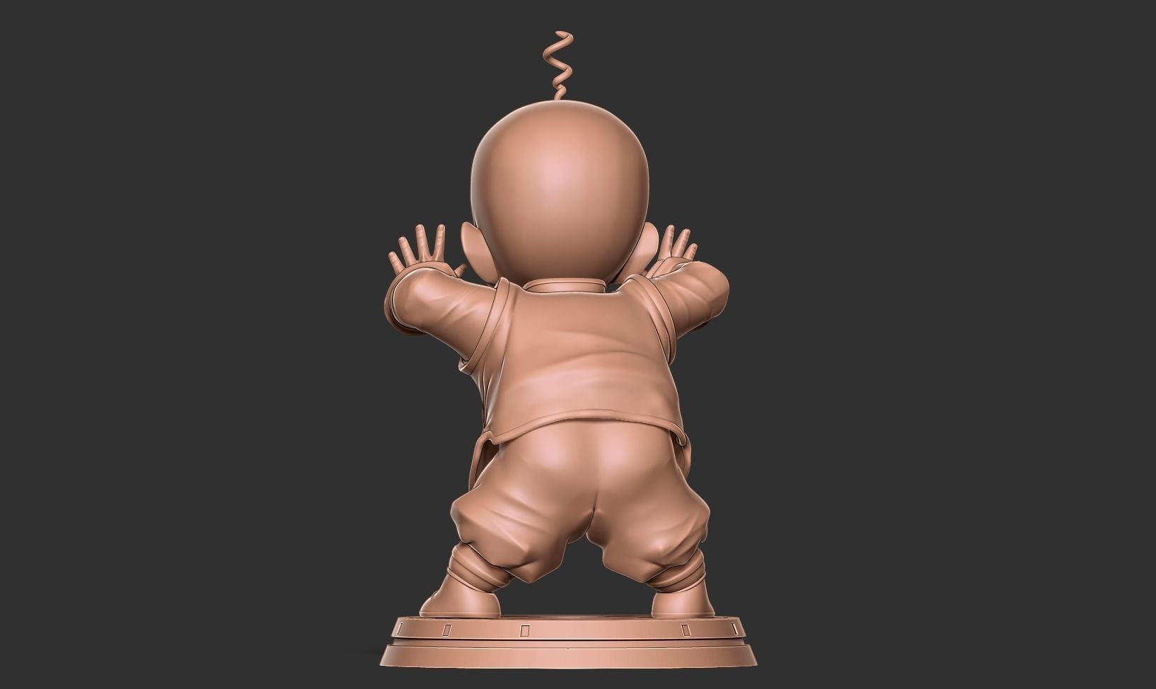 Chiaotzu - Dragon Ball fanart 3D print model_8