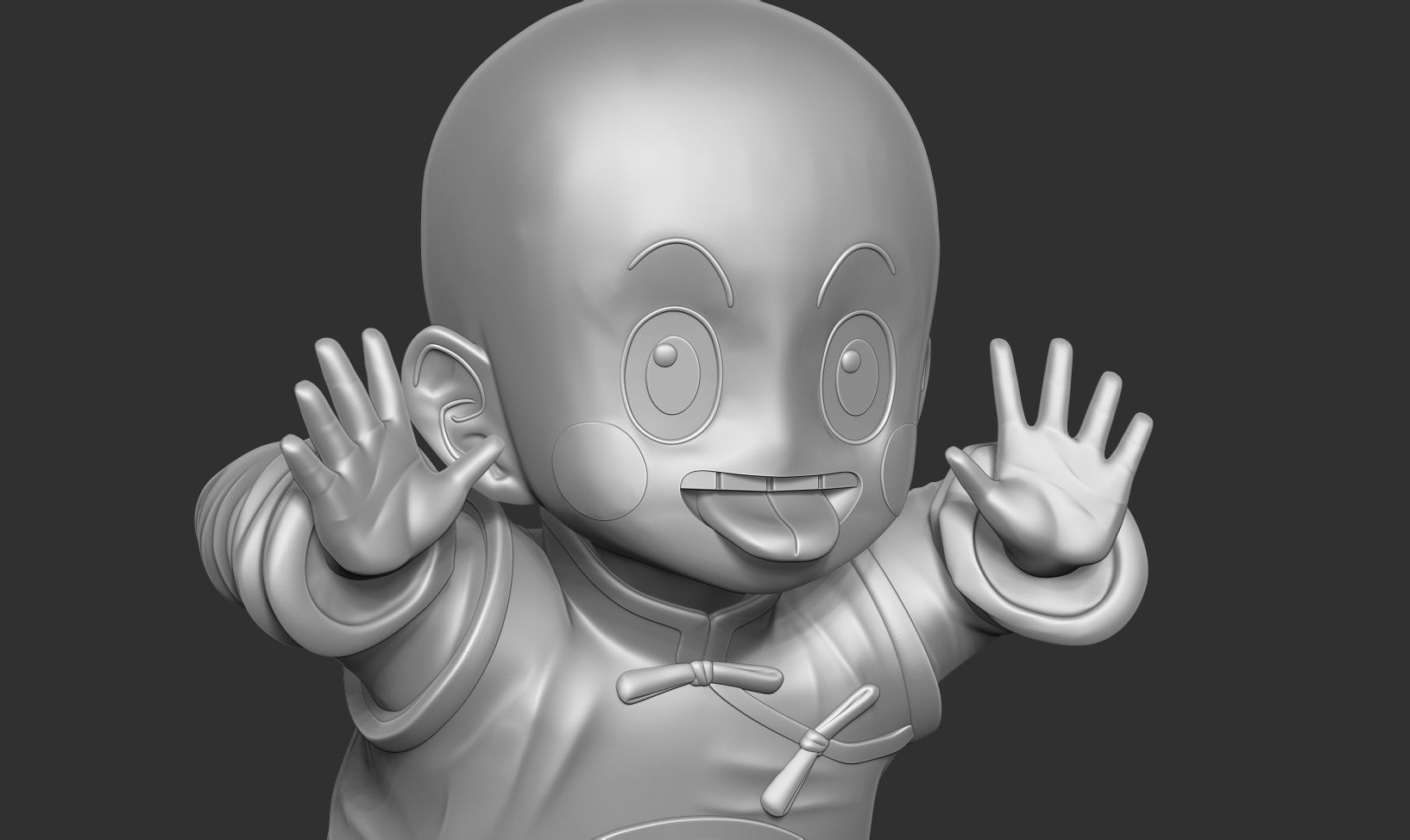 Chiaotzu - Dragon Ball fanart 3D print model_9